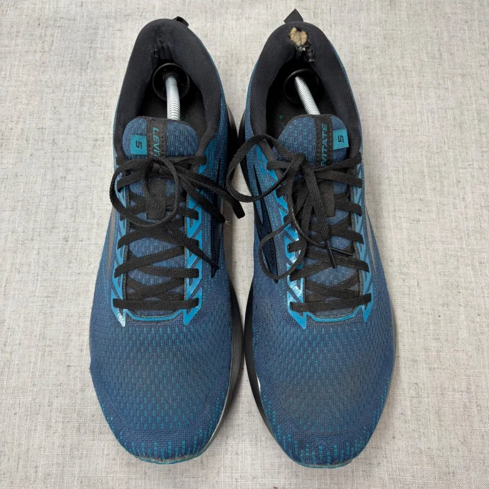 Brooks Levitate 5 Running Shoes Blue Black Silver Mesh Sneaker Men's Size 12.5‎ - Picture 5 of 12